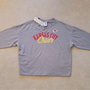 NFL Kansas City Chiefs Gray and Red Kids Sweatshirt